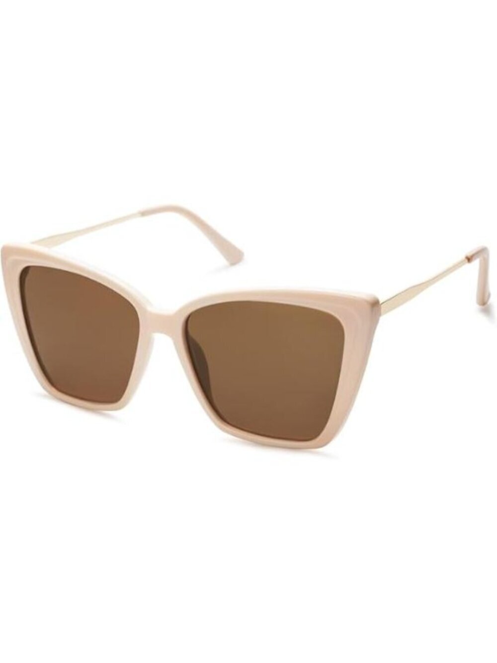 SOJOS Women's Polarized Square Cat Eye Sun Glasses UV Protection SJ2206 Beige